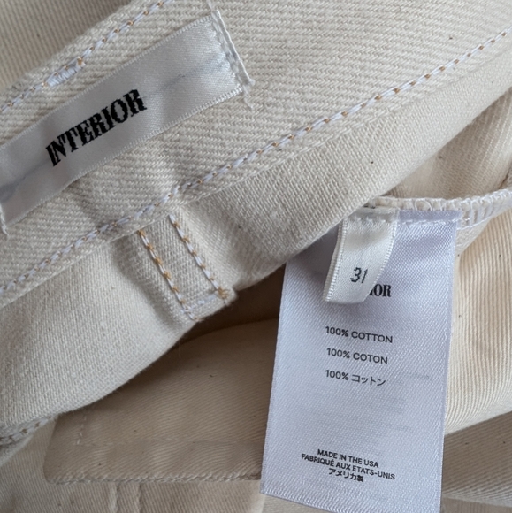 INTERIOR The Ty high-rise wide-leg jeans Ecru 31 - Picture 9 of 14